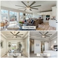 thumbnail image 3 of Chords Attic 72" 8-Blade Reversible Ceiling Fan with LED lights and Remote Control, 6-Speed, Timer Setting Quiet DC Motor, 3 of 11