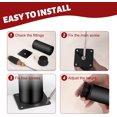 thumbnail image 4 of Patas ajustables para muebles de 4 piezas, patas redondas para muebles, patas de mesa para patas de sofá de acero inoxidable y metal, altura ajustable de 0 a 15 mm, 50 * 80 mm, color negro, 4 of 5