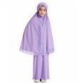 thumbnail image 3 of Otqutp Muslim Prayer Hijab Dress for Girls Hooded Abaya Full Cover Islam 𝗗ubai Modest Robe 𝗜slamic Ramadan Prayer Clothes, 3 of 9