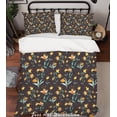 thumbnail image 2 of 3D Yellow Floral Dark Quilt Cover Set Bedding Set Pillowcases 43, 2 of 2