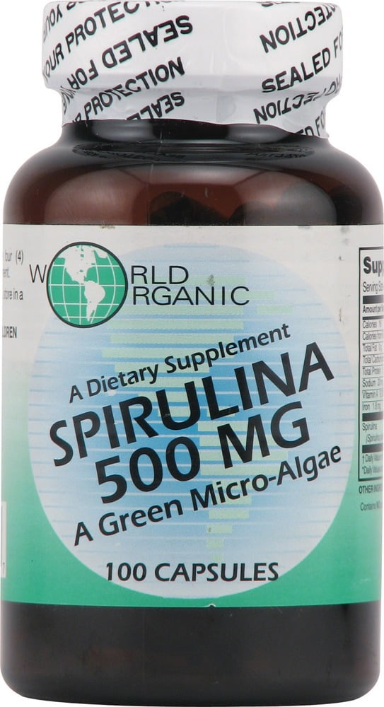Spirulina 500mg World Organics 100 Caps