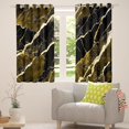 thumbnail image 3 of Homewish Marble Texture Blackout Curtains Set of 2 (52x84 Each),Fluid Stripe Aesthetic Window Curtains,Gold Yellow Black Curtains and Drapes For Boys Kids,Lightweight Room Decor, 3 of 6