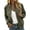Army Green, variant on Women's Lightweight Bomber Jacket Casual Outerwear, Stand Collar Full Zip Raglan Sleeve Coat with Pockets, Loose Fit Windproof Varsity Jacket for Women Spring Fall Winter Daily Wear Sizes M-5XL