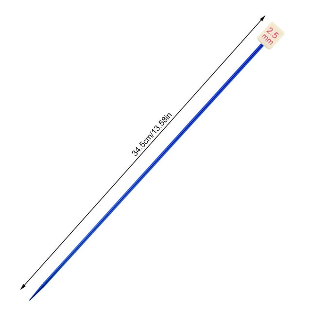 Baohd Color Random Straight Knitting Needles Sweater Weaving Needle Lightweight Handknitting Tool Needleworking Equipment 2.5mm 1Set