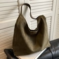 thumbnail image 4 of kkbbma Under $1 Tote Bags For Women - Tote Bags For Women Work Bags Suede Slouchy Bag Handbag Office Tote Handbag Brown Suede Bag Tote Bag For Women Suede Shoulder Bag For Work Handle, 4 of 6