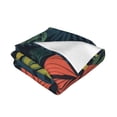 thumbnail image 3 of XMXT Throw Blanket, Jungle Tropical Floral Print Machine Washable Blankets for Sofa, 50 x 40 inches Multicolor, 3 of 9