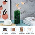 thumbnail image 4 of Uxcell Acrylic Flower Vase, Arch Acrylic Floral Vase Clear Geometric Plastic Decorative Vase Dark Green, 4 of 5
