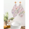 thumbnail image 2 of Pink Spring Floral Kitchen Dish Towels for Drying Dishes Set of 3, Flowers Botanical Elegant Pastoral Waffle Weave Microfiber Hand Tea Bathroom Towels Quick Dry & Absorbent Towel 12x12, 2 of 7