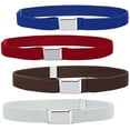 thumbnail image 1 of Buyless Fashion Kids Boys Toddler Adjustable Elastic Stretch Belt With Buckle - 4 Pack, 1 of 7