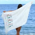 thumbnail image 3 of East'N Blue Calypso Turkish Cotton Peshtemal Beach Towel - Sea (Pack of 1), 3 of 5