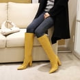 thumbnail image 4 of Tejiojio Clearance Fashion Large Size Boots Women Autumn Long Tube High Heels Shoes Boots Pointed Boots Knight Boots, 4 of 8