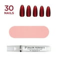 thumbnail image 3 of Salon Perfect Halloween Fall Artificial Fake Press On Nails, 386 Magnetic Red, Medium Almond, File, Glue and Prep Pad Included, 30 Nails, 3 of 7