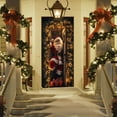 thumbnail image 4 of YWIYIUD Christmas Door Cover Reindeer Santa Banner Photo Background Santa Door Hanging Banner Winter Holiday Christmas NewYear Home Party Decoration Supplies 6.7x3 FT, 4 of 5