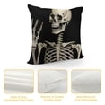 thumbnail image 4 of COMIO Skull Human Skeleton Lumbar Throw Pillow Cover Decorative Bedroom Living Room Human Skeleton Posing Cushion Case for Bed Sofa Couch, 4 of 5