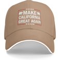 thumbnail image 1 of Make Ca Great Again Golf Hats California Stong Baseball Cap Classic Adjustable Workout Dad Caps, 1 of 8