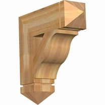 Ekena Millwork 6"W x 22"D x 22"H Funston Arts & Crafts Rough Sawn Bracket, Western Red Cedar