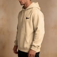 thumbnail image 3 of TKKCS Mens Pullover Hoodie with Kangaroo Pocket- Casual Loose Fit Drawstring Long Sleeve Soft Hooded Sweatshirt Brown Size 4XL, 3 of 7