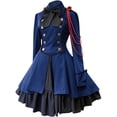 thumbnail image 2 of Vestido gótico retro renacentista medieval con lazo y manga larga con volantes Steampunk cosplay, 2 of 5