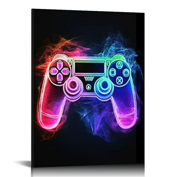Acheng Video Game Room Wall Decor Cool Video Game Buttons Posters Pictures Gift for Boys Bedroom Room Decorations Canvas Playroom Paintings Prints Ready to Hang 12x16 in