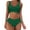 Green, variant on Women High Waisted Bikini Push Up Two Piece Swimsuits Vintage Swimsuit Two plus Size Bikini for Women Sunflower,Black X-Large