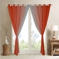 thumbnail image 4 of Erosebridal Greyish White and Coral Curtains for Bedroom,Rainbow Ombre Blackout Curtains Aesthetic Living Room Decor,Gradient Colorful Curtains & Drapes Abstract Window Curtain, 4 of 6