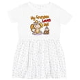 thumbnail image 3 of Inktastic My Grandma Loves Me Monkey Girls Toddler Dress, 3 of 5
