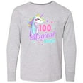 thumbnail image 3 of Inktastic 100 Magical Days with Unicorn and Stars Long Sleeve Youth T-Shirt, 3 of 5