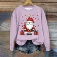 thumbnail image 2 of SwiftWear Christmas Sweatshirts Women Cute Santa Claus Graphic Pullover Top Xmas Holiday Gifts Comfy Crewneck Shirts M, 2 of 3