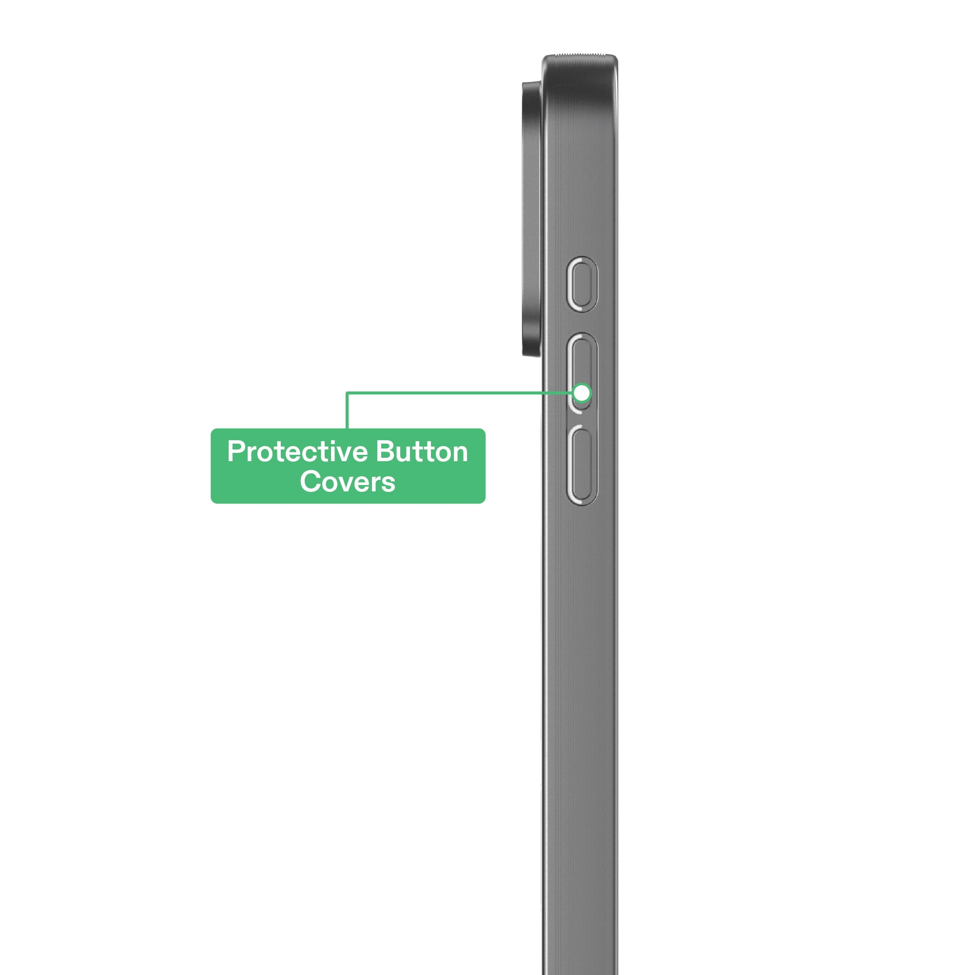 onn Phone Case for iPhone 18 Pro Max / 17 Pro Max, MagSafe Compatible - Clear/Metallic Gray