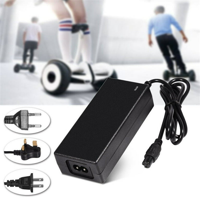 AUST Universal Hoverboard Charger 42V 2A Scooter Charger Power Adapter  Charger for 2 Wheel Self Balancing Hoverboard Scooter, Black