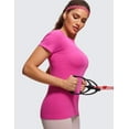 thumbnail image 3 of CRZ YOGA Seamless Workout Tops for Women Short Sleeve Athletic Tees Breathable, 3 of 6
