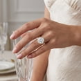 thumbnail image 5 of Rosec Jewels IGI Certified Lab Created Diamond Halo Engagement Ring for Women - Statement Ring (5 Carat, E-VS1 Grade), 14K Yellow Gold, US 3.00, 5 of 7
