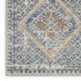 thumbnail image 6 of 8' Blue And Ivory Southwestern Power Loom Non Skid Runner Rug, 6 of 10