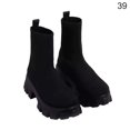 thumbnail image 4 of Sonducket 1 par de zapatos de calcetín para correr, Jogging, botas cortas de punto de Color sólido, calzado para acampar, accesorios para vacaciones Calzado Negro 39, 4 of 6