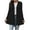 Black Coat for Women, variant on Women's Ruffle Hem Cardigan Open Front Long Sleeves Cardigans Casual Loose Knit Fall Solid Crost Waist Outwear Gray L
