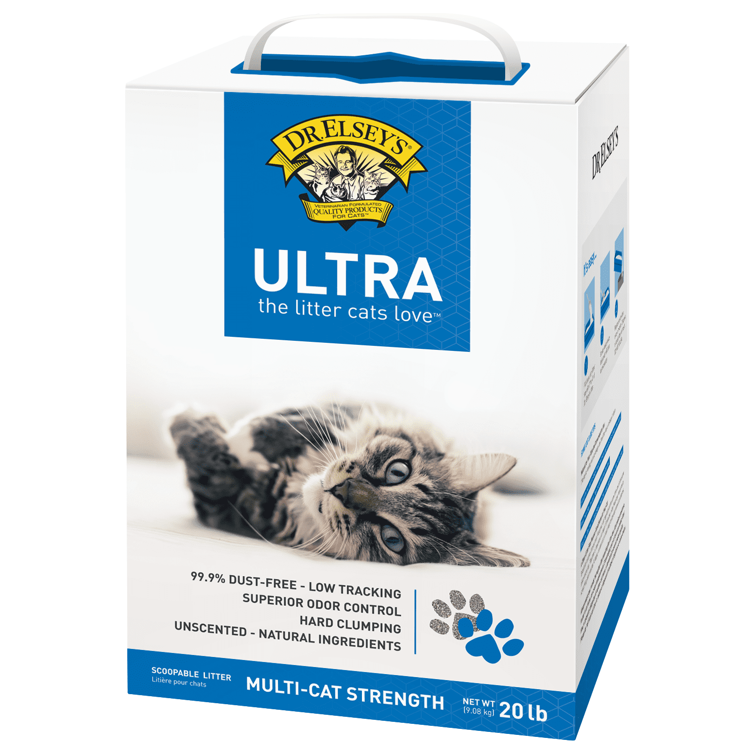 Dr. Elsey's Precious Cat Ultra Unscented Clumping Clay Cat Litter, 20 lb. Box