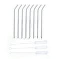 thumbnail image 2 of Ensemble de Pailles en Acier Inoxydable, 8 Pcs Pailles Métalliques avec 3 Brosses de Nettoyage, Réutilisables pour Boissons, 2 of 8