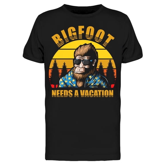 Bigfoot Vacation Sunset Tee Men's -Image by Shutterstock