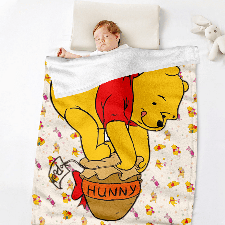 Blanket Cartoon Winnie the Pooh Print Super Soft Baby Blanket