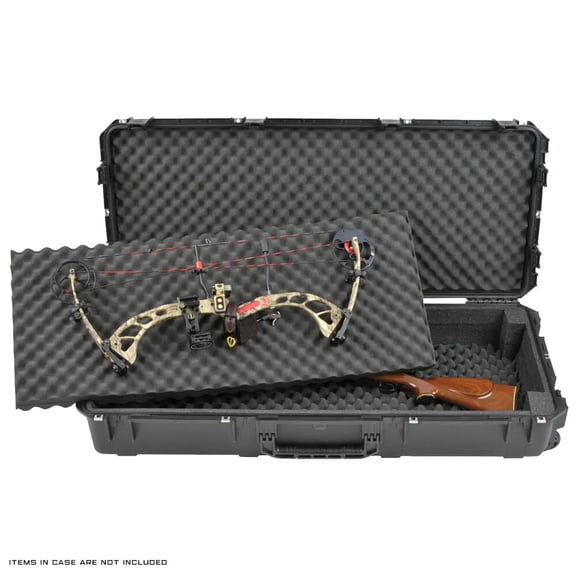 SKB iSeries Double Bow Large Bow Case, Black, Durable Archery Storage, Model 3i-4719-DB, Weatherproof, Lockable, Foam Interior