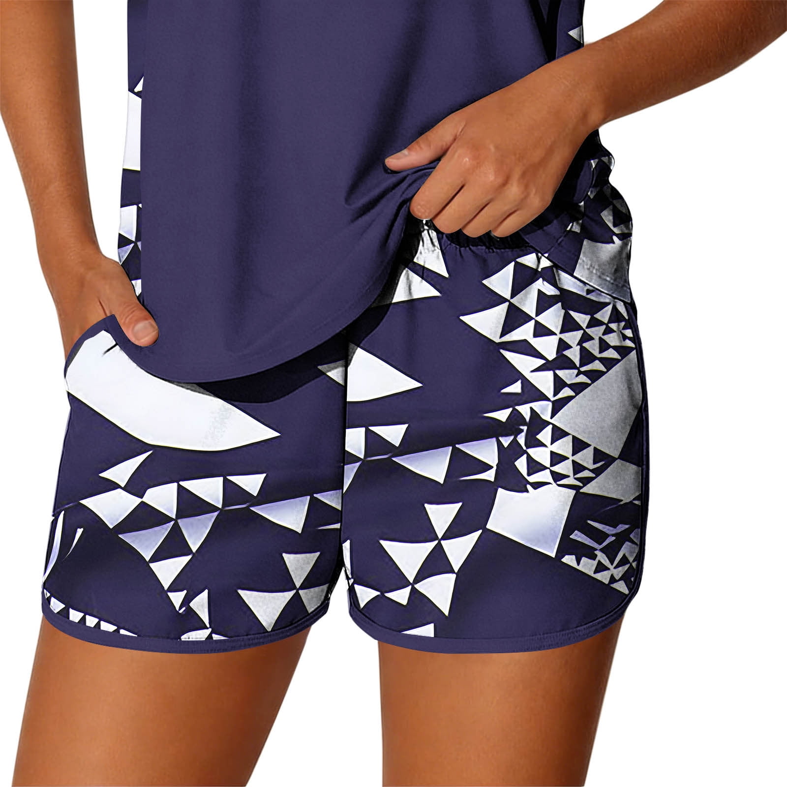 Fewfanhot Womens Bathing Suits Tankinis 2026 Tummy Control Two Piece Bathing Suits with Sporty Pockets Swim Shorts