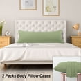 thumbnail image 2 of Unique Bargains 2-Piece Microfiber Body Pillow Covers, 20" x 60", Sage, 2 of 8