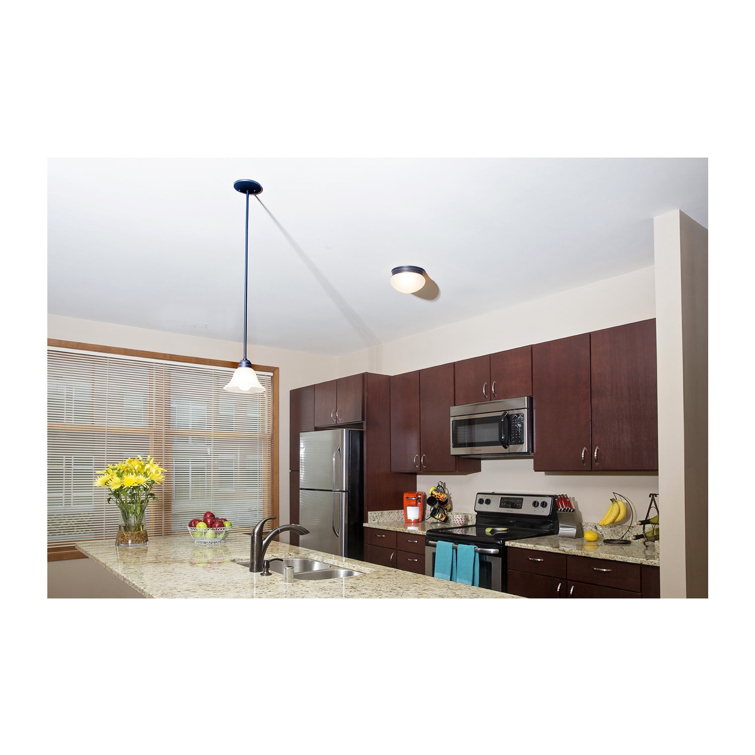 Design House Millbridge 1-Light Flush Mount Dimmable Ceiling Light, Oil Rubbed Bronze