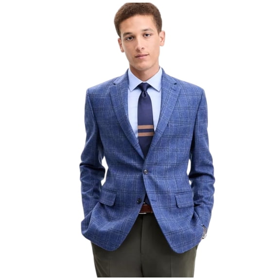 Tommy Hilfiger Mens Modern fit Sport Coat Blazer 40 R Blue Solid Stretch