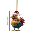 AKUMRi Christmas Hat Chick Ornament Cute Cartoon Christmas Chicken Car