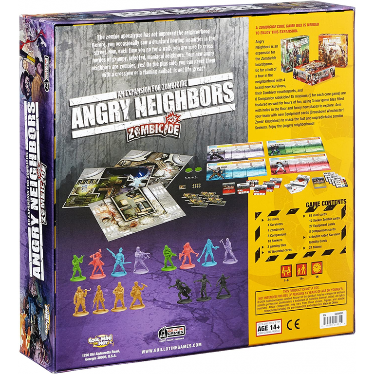 Free Shipping! Zombicide Board Game Angry Neighbors Expansion Box 