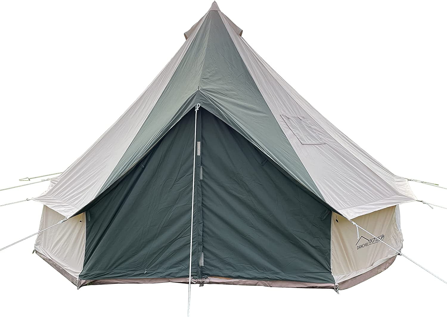 DANCHEL OUTDOOR Canvas Yurt Glamping Bell Tent with Roof Stove Jack, for 4  Person 13.2ftu003d4M Diameter Green Color - Walmart.com