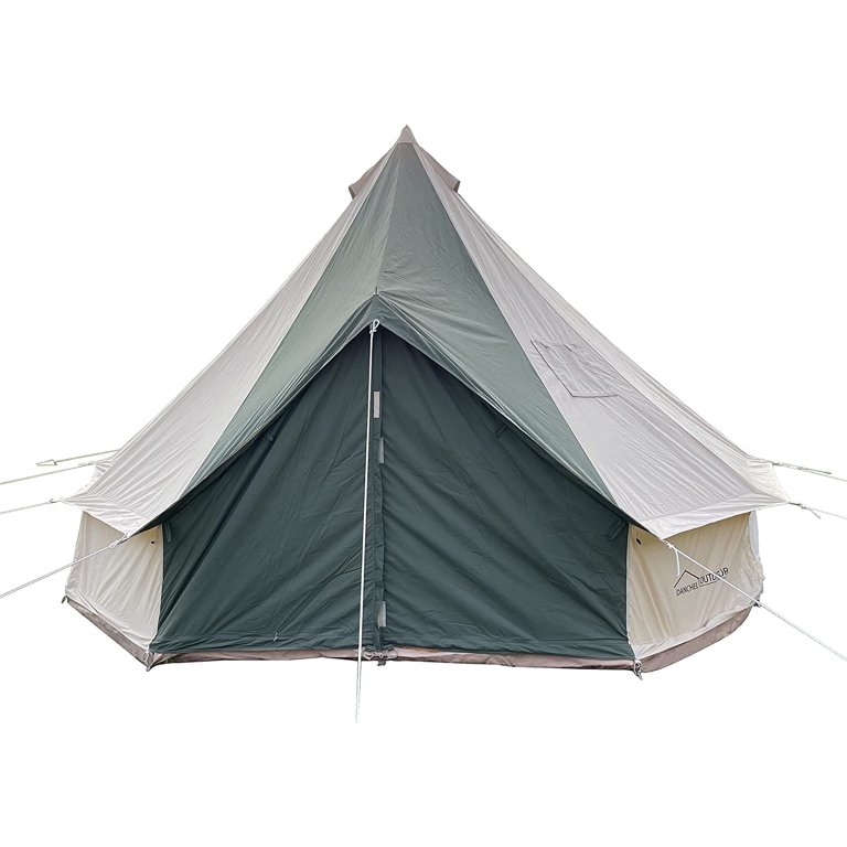 DANCHEL OUTDOOR Canvas Yurt Glamping Bell Tent with Roof Stove Jack, for 4  Person 13.2ftu003d4M Diameter Green Color - Walmart.com