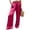 Hot Pink, variant on Women's Satin Palazzo Pants, Summer Casual Wide Leg Trousers, Flowy Beach Vacation Outfits,Elastic Waist, Dress Up or Down,Hot Pink M
