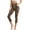 American Tribal Brown, variant on Leopard Print Black Beige Women's Capri Yoga Pants with Pockets High Waisted Legging, Casual Stretch Breathable Yoga Pants with Tummy Control for Workout Running Gym, XS